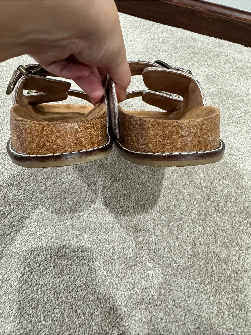 Corkys Size 10 Atta Girl Cream Crackle Sandal Western - Picture 4 of 5